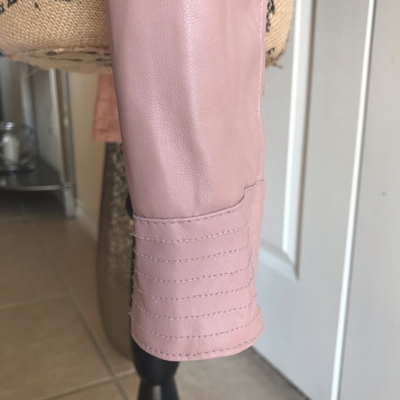 Blush Pink Vegan Leather Jacket - Picture 4 of 7